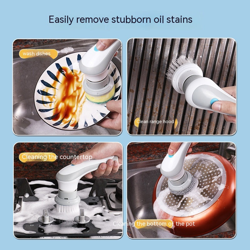 Electric Cleaning Spinning Scrubber Handheld Electric Cordless Cleaning Brush