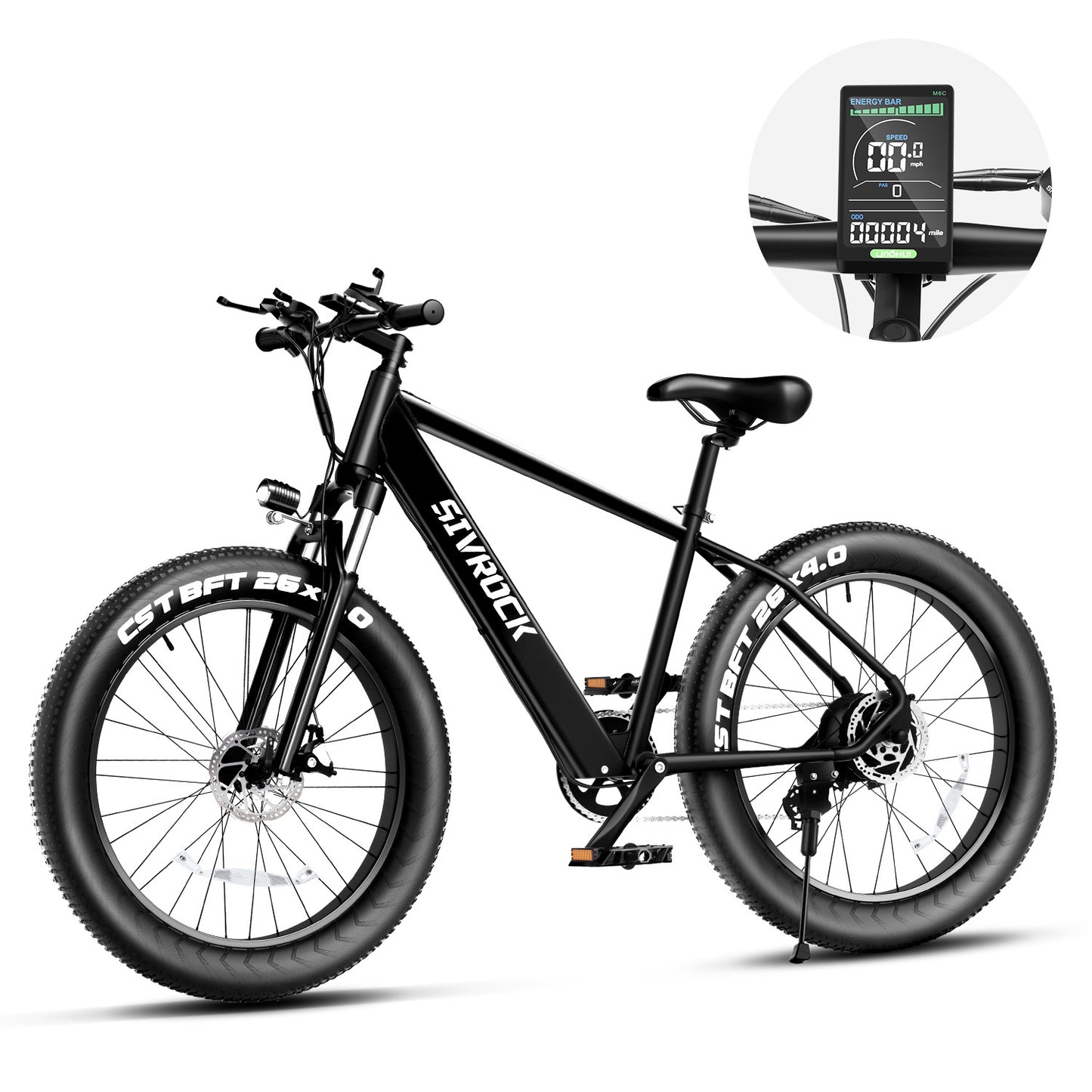 “26’’ Fat Tire Electric Mountain Bike, 1000W Motor, UL Certified