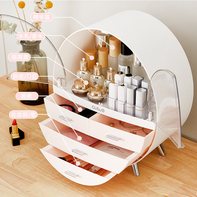 Creative Cosmetics Drawer Type Desktop Dustproof Rack