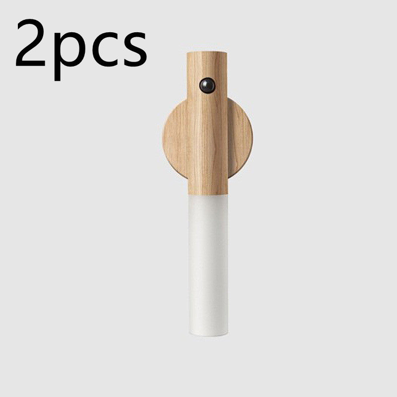 Auto LED Magnetic Wood Motion Sensor Night Light