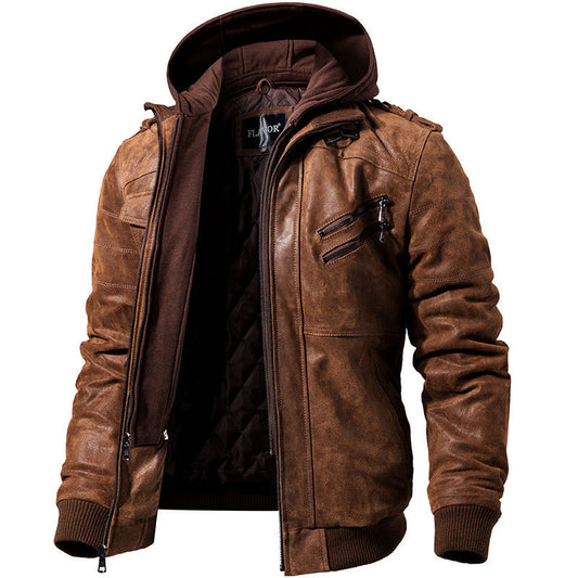 Winter Fashion Leather Slim Fit Oblique Zipper Jacket Best Fit For Bikers And Casual Use