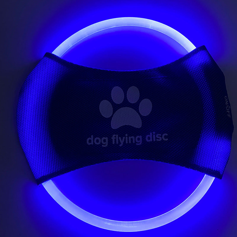 Dog flying discs light glowing LED luminous training interactive toy/game for pets