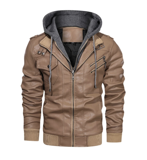 Winter Fashion Leather Slim Fit Oblique Zipper Jacket Best Fit For Bikers And Casual Use