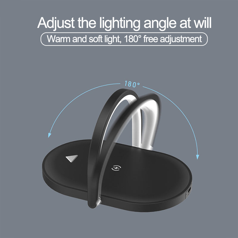 Foldable Night Light With Wireless Charging Station 15W Fast Charging