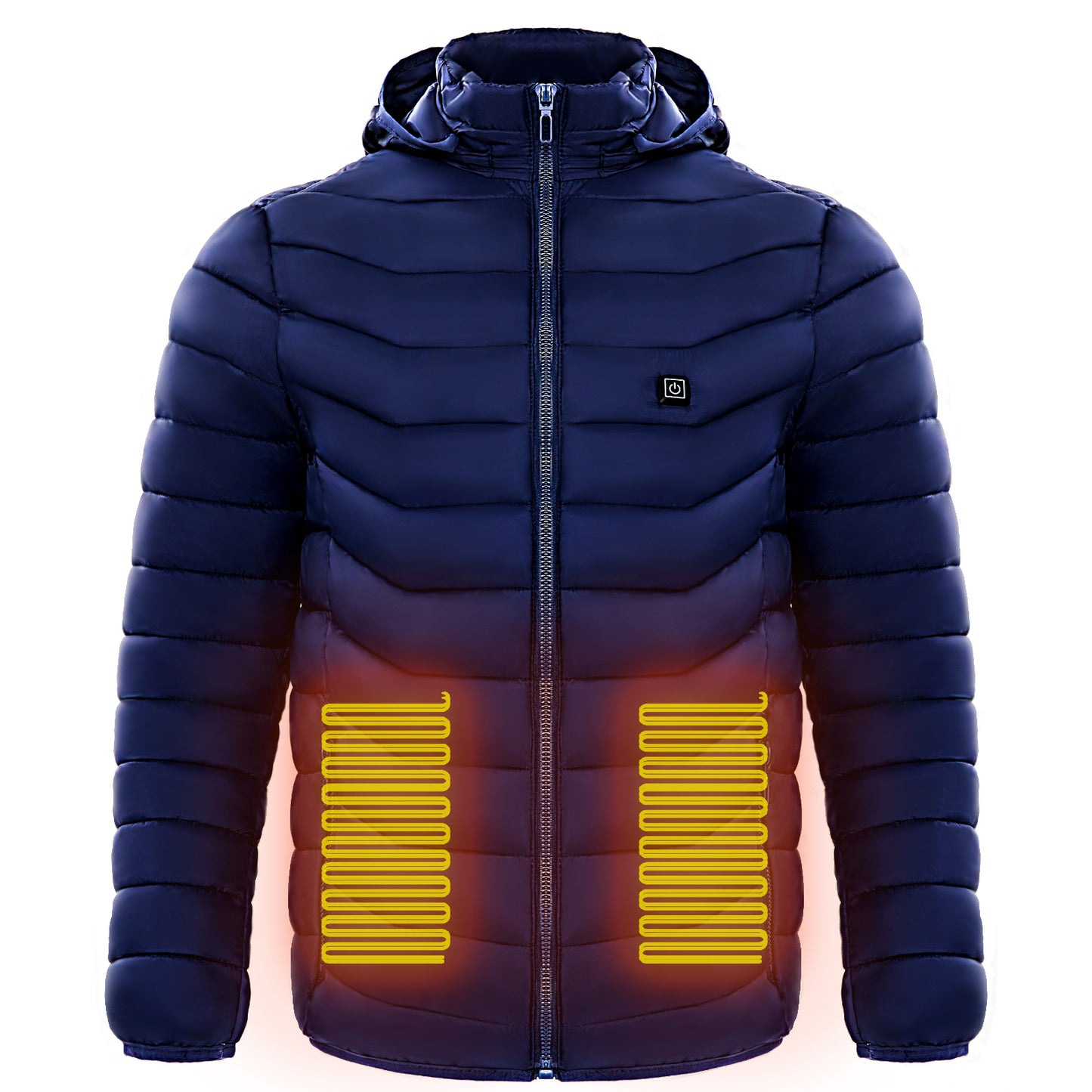 Men Heated Puffer Electric Insulated Hood Windbreaker Jacket