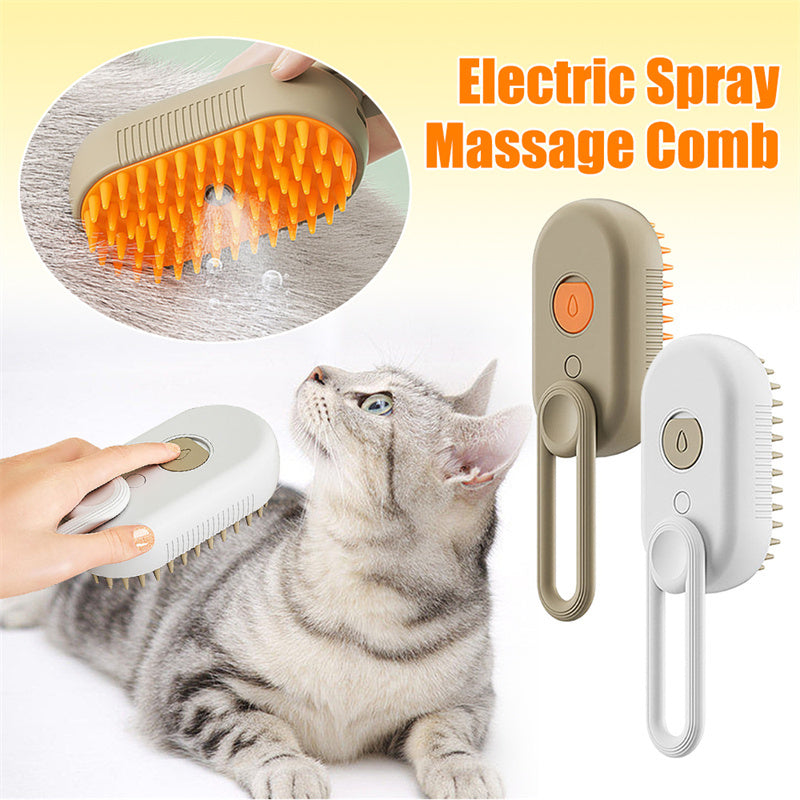 Cat Steam Brush Steamy Dog Brush 3 In 1 Electric Spray Hair Removal Comb Brush For Pets