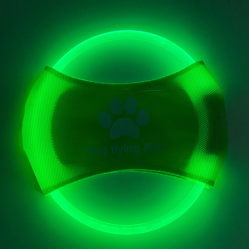 Dog flying discs light glowing LED luminous training interactive toy/game for pets