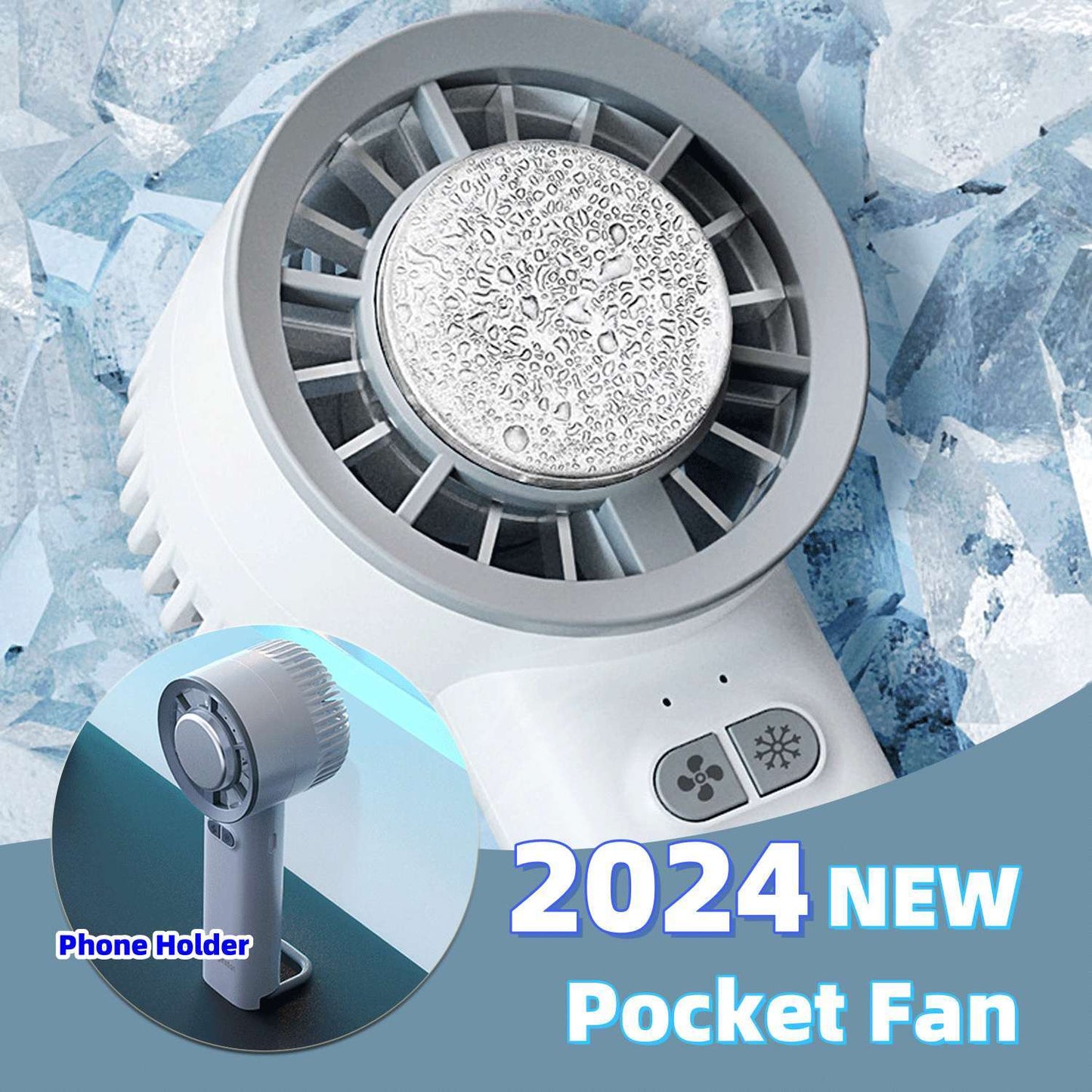 2024 Summer Mini Portable Ice Cold Fan Generation Brushless Motor Wind High Speed Duct Fans