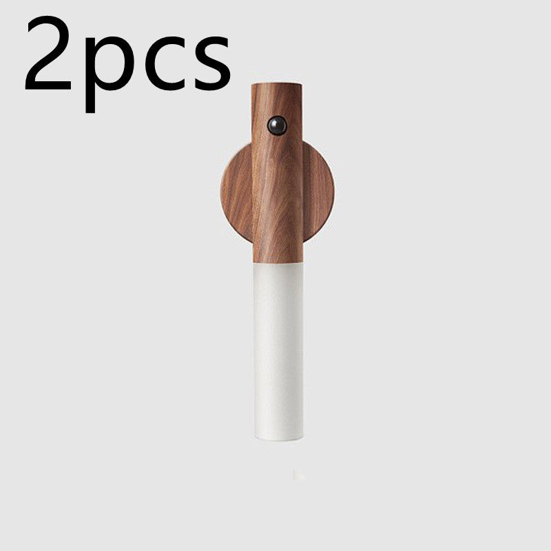 Auto LED Magnetic Wood Motion Sensor Night Light