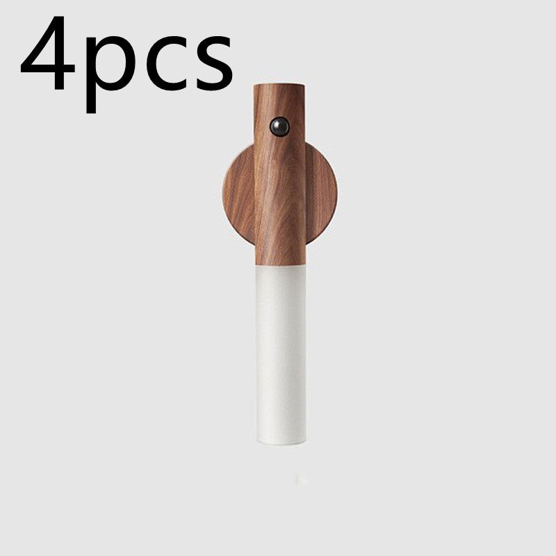 Auto LED Magnetic Wood Motion Sensor Night Light