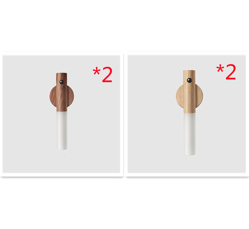 Auto LED Magnetic Wood Motion Sensor Night Light