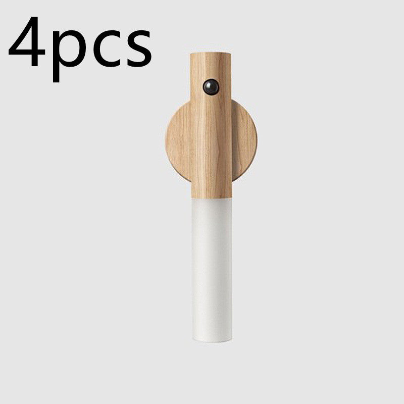 Auto LED Magnetic Wood Motion Sensor Night Light