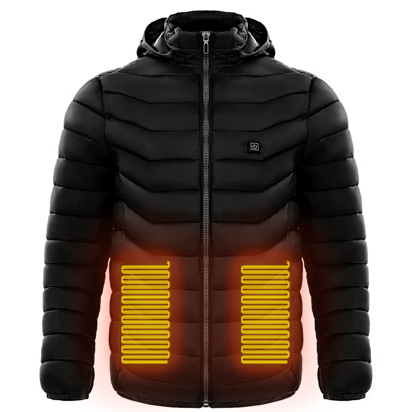 Men Heated Puffer Electric Insulated Hood Windbreaker Jacket