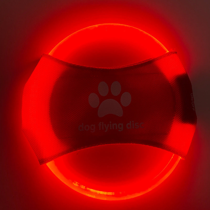 Dog flying discs light glowing LED luminous training interactive toy/game for pets