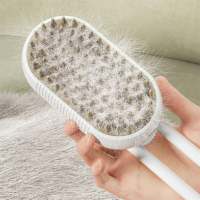 Cat Steam Brush Steamy Dog Brush 3 In 1 Electric Spray Hair Removal Comb Brush For Pets